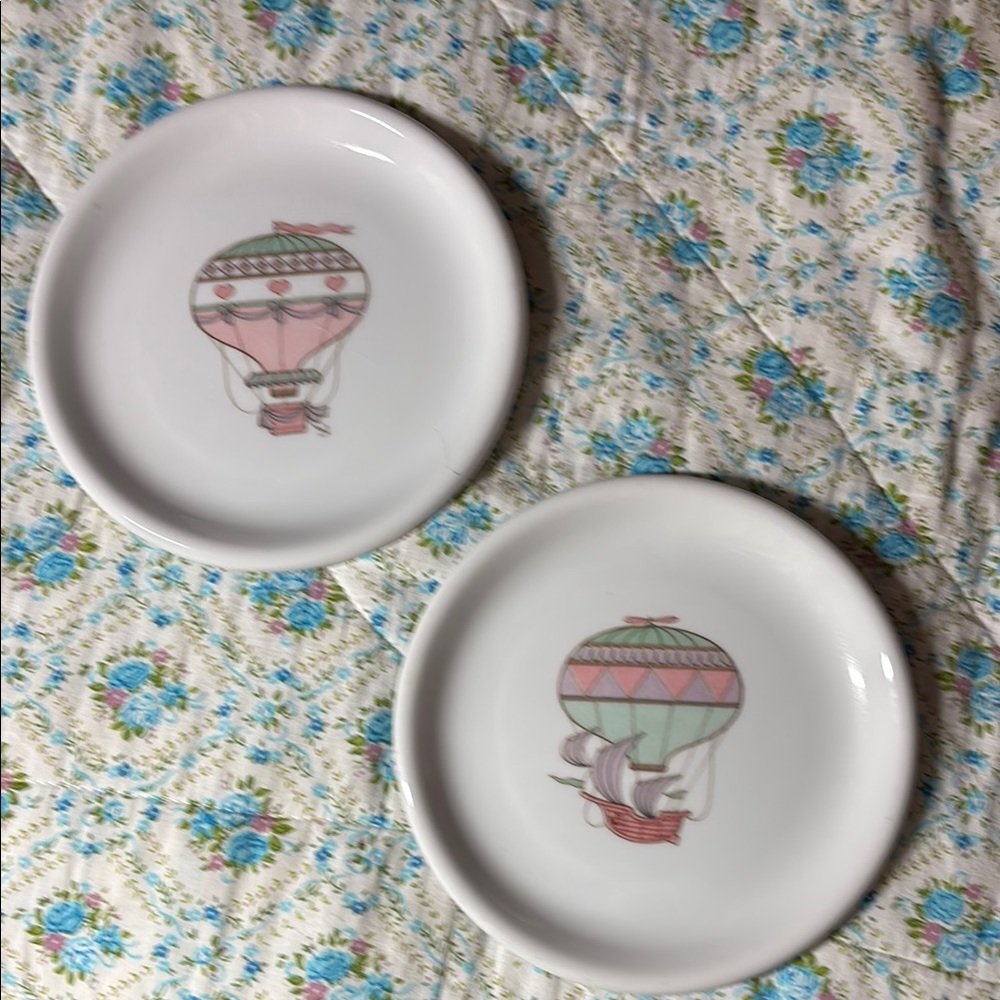 Two Hot Air Balloon Plates